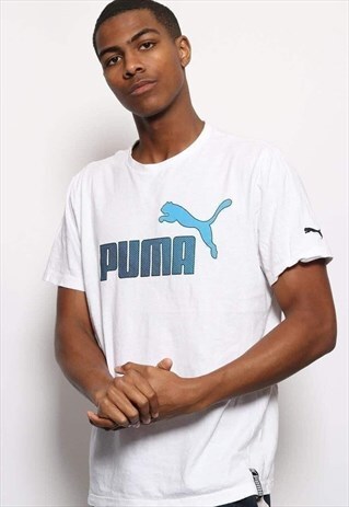 VINTAGE PUMA BIG LOGO T-SHIRT WHITE