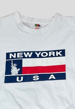 NYC  White t-shirt  Screen printed design 
