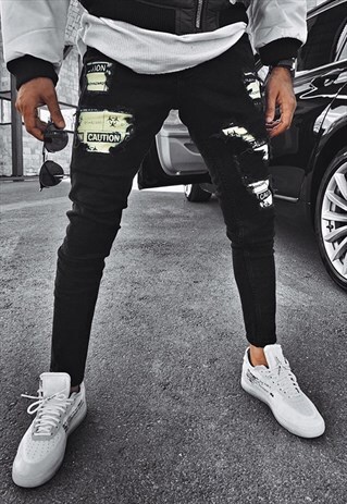RIPPED JEANS BIOHARD PATCHES 4550