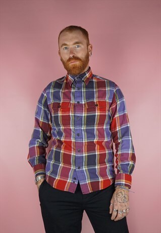 VINTAGE OLD NAVY RED CHECK SHIRT
