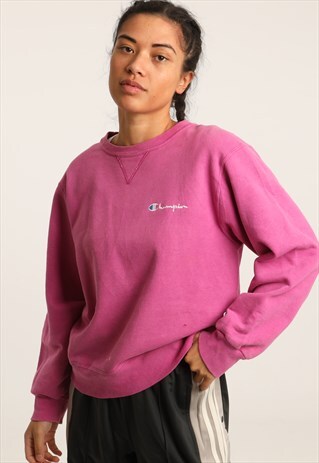 VINTAGE CHAMPION EMBROIDERED SPELLOUT SWEATSHIRT