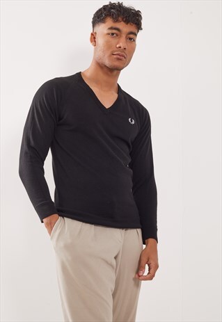VINTAGE FRED PERRY V-NECK JUMPER