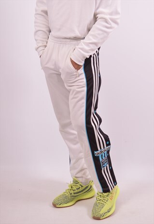 VINTAGE ADIDAS TRACKSUIT TROUSERS WHITE