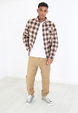 justyouroutfit Brown Check Flannel Shirt