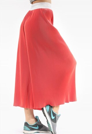 VINTAGE PINK PALAZZO PANTS WIDE LEG TROUSERS