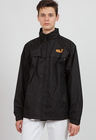 VINTAGE BLACK JACK WOLFSKIN WINDBREAKER RAIN JACKET