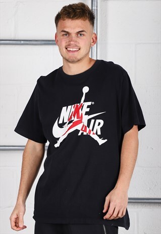 Vintage Nike Jordan T-Shirt in Black Short Sleeve Tee XL