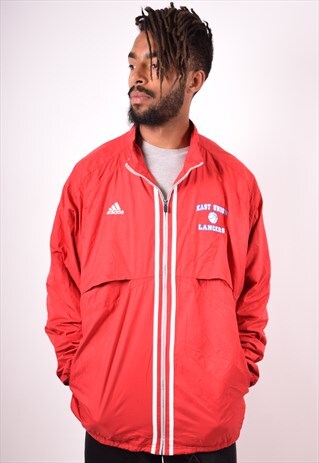 ADIDAS MENS VINTAGE JACKET XL RED 90S