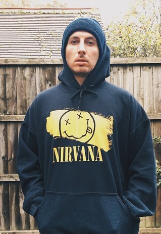 RETRO NIRVANA BLACK CLASSIC HOODIE