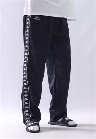 VINTAGE MENS KAPPA LOGO STRIPES TRACK SUIT TROUSERS PANTS