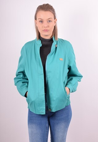 AQUASCUTUM WOMENS VINTAGE JACKET SMALL TURQUOISE 90S