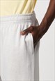 54 FLORAL CUFFED LEG TRACKSUIT JOGGER BOTTOMS - OFF WHITE 
