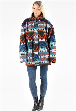 UNISEX AZTEC BLANKET COAT
