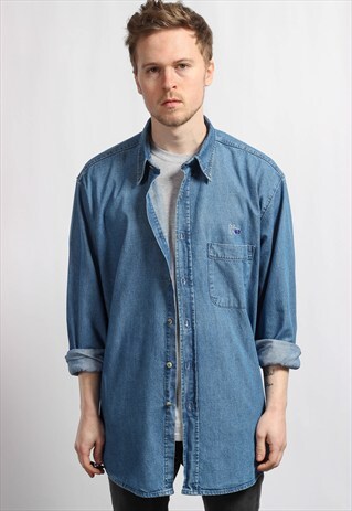 VINTAGE OVERSIZED DENIM SHIRT