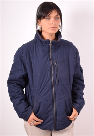 NIKE WOMENS VINTAGE PADDED JACKET MEDIUM NAVY BLUE 90S