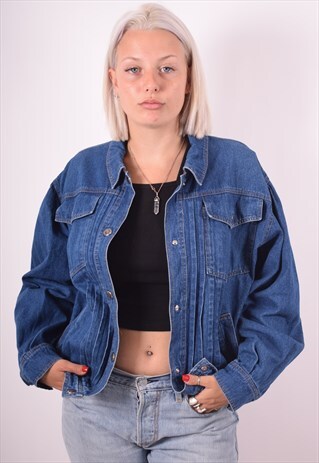 ICEBERG WOMENS VINTAGE DENIM JACKET LARGE BLUE 90S