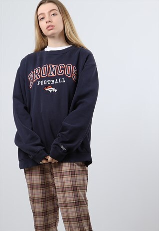 VINTAGE REEBOK NFL MEDIUM NAVY EMBROIDERED SWEATSHIRT