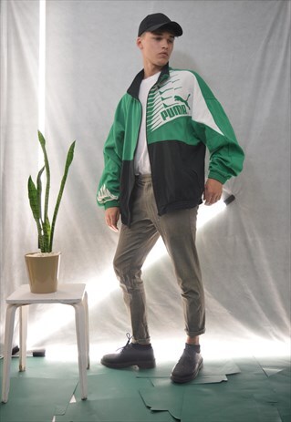 PUMA GREEN VINTAGE JACKET
