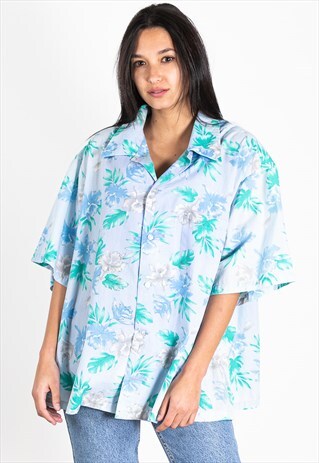 VINTAGE 80S HAWAIIAN SHORT SLEEVE SHIRT / S2044
