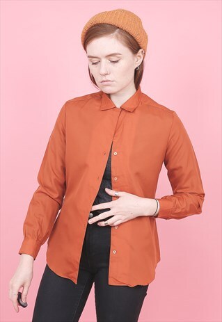 VINTAGE ORANGE BLOUSE /R10098