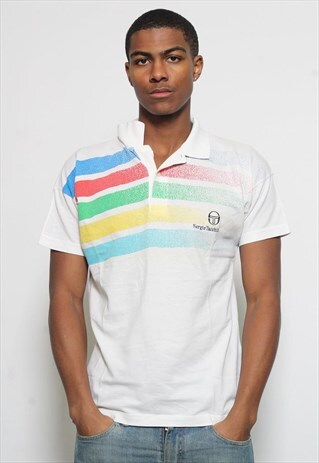 VINTAGE SERGIO TACCHINI POLO SHIRT WHITE