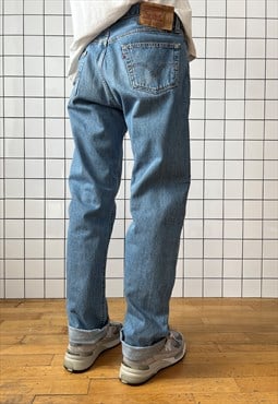 Vintage LEVIS 501 Jeans 90s Washed Blue