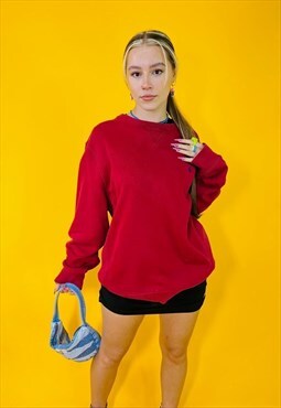 Vintage 90s Polo Ralph Lauren Embroidered Red Sweatshirt