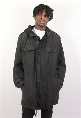 VINTAGE BLACK ARMY JACKET