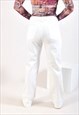 VINTAGE 00'S TROUSERS IN WHITE