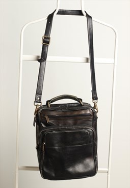 Vintage 80-90 Shoulder Work Bag Black