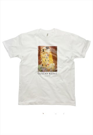 GUSTAV KLIMT THE KISS T-SHIRT WITH AESTHETIC TITLE