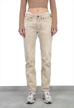 Acne Studios Beige Denim Pants Jeans