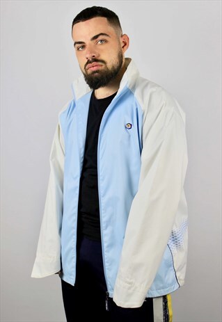 VINTAGE NIKE TN WINDBREAKER JACKET BLUE SIZE L