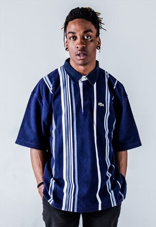VINTAGE 90S LACOSTE POLO SHIRT IN NAVY BLUE