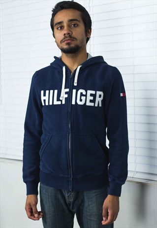 VINTAGE TOMMY HILFIGER HOODIE SWEATSHIRT LOGO 90S S 20.3
