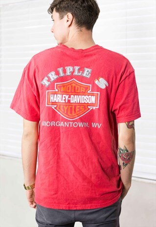 VINTAGE HARLEY-DAVIDSON T-SHIRT LOGO 90S L 8.3