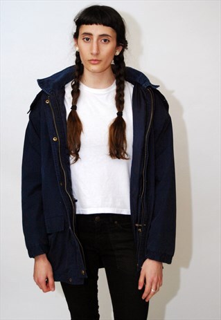 VINTAGE HIKING JACKET (S) COAT OUTDOORS 90S MINIMAL BAGGY