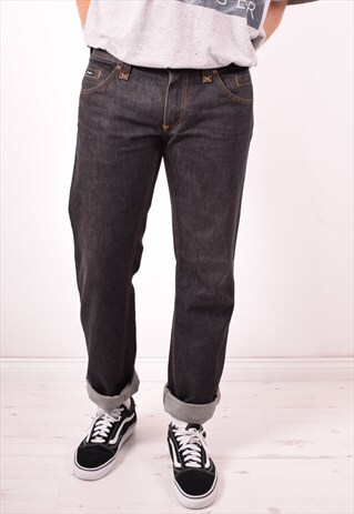 DOLCE & GABBANA MENS VINTAGE JEANS W34 L33 BLACK 90S