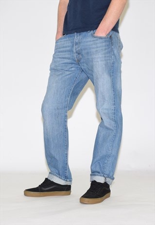 VINTAGE BLUE LEVIS 501 STRAIGHT LEG JEANS