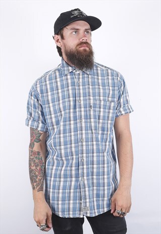 VINTAGE LEVI'S SHORT SLEEVED CHECK SHIRT