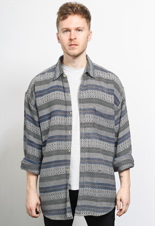 VINTAGE AZTEC PATTERNED SHIRT