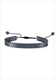 Black Braided Titanium Steel Bracelet Chain 