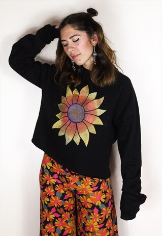 HANDPAINTED SUNFLOWER SWEATSHIRT
