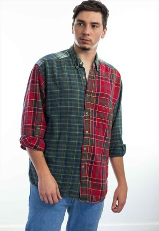 VINTAGE COLOR BLOCK SHIRT 90S X 11.5