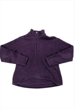 Purple and Black 3/4 Zip Patagonia Fleece M