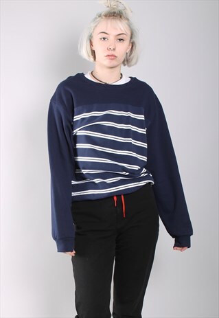 VINTAGE BLUE STRIPED SWEATSHIRT