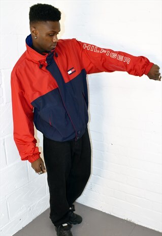 VINTAGE 90S TOMMY HILFIGER WATERPROOF SAILING HOOD JACKET