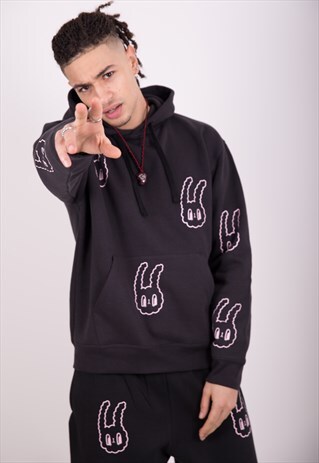 BANS BUNNY BOY TRACKSUIT - BLACK & PINK