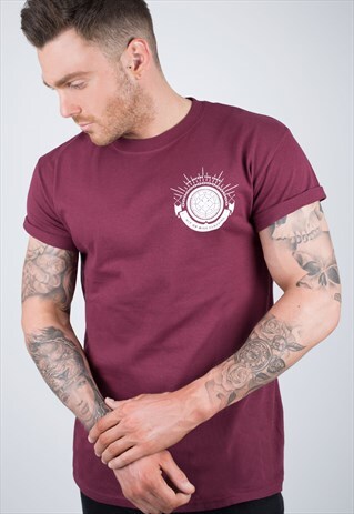 AIM BEFORE YOU SHOOT MAROON T-SHIRT