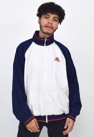 VINTAGE 90'S ADIDAS BLUE, WHITE & RED JACKET